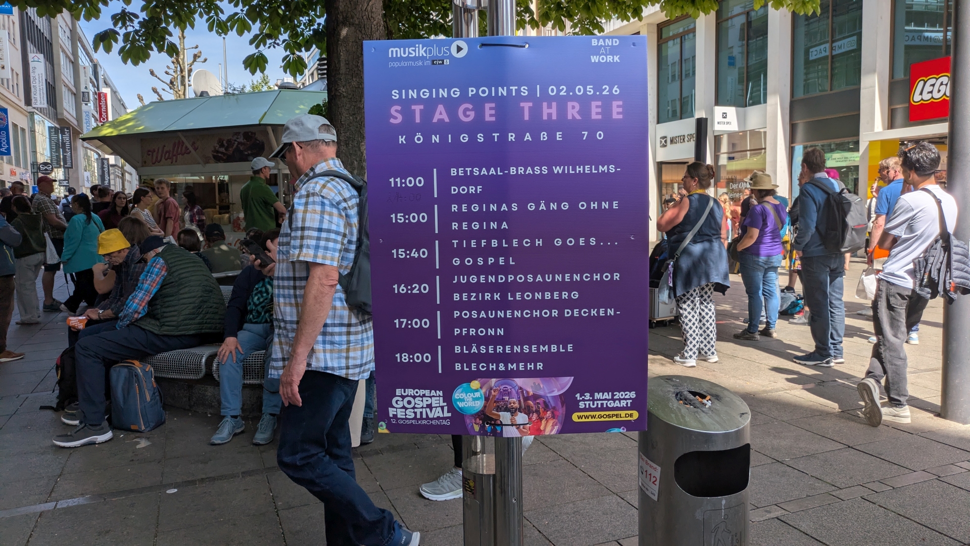 Programm am Singing Point Three des European Gospelfestivals